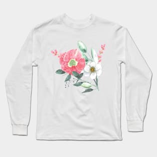 Helleborus and anemone flowers Long Sleeve T-Shirt